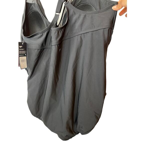 SPEEDO One Piece Bathing Suit Shaping Support in Black Women's Plus Size 24 - Picture 3 of 14